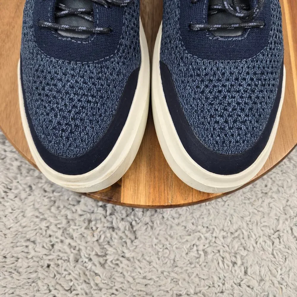 Cole Haan Mens 11.5M GrandPro Stitchlite Navy Blue Knit Casual Lace Up Sneaker